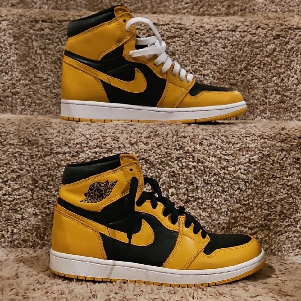 Nike Black and Yellow High-Top Sneakers